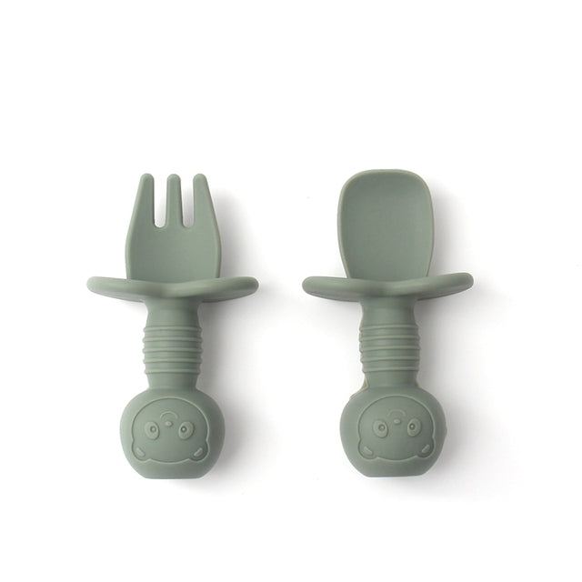 Mini Silicone Fork and Spoon Set