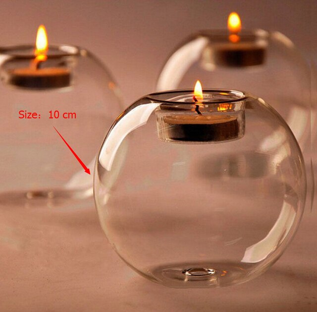 Round Candle Glass Tea Light Holder