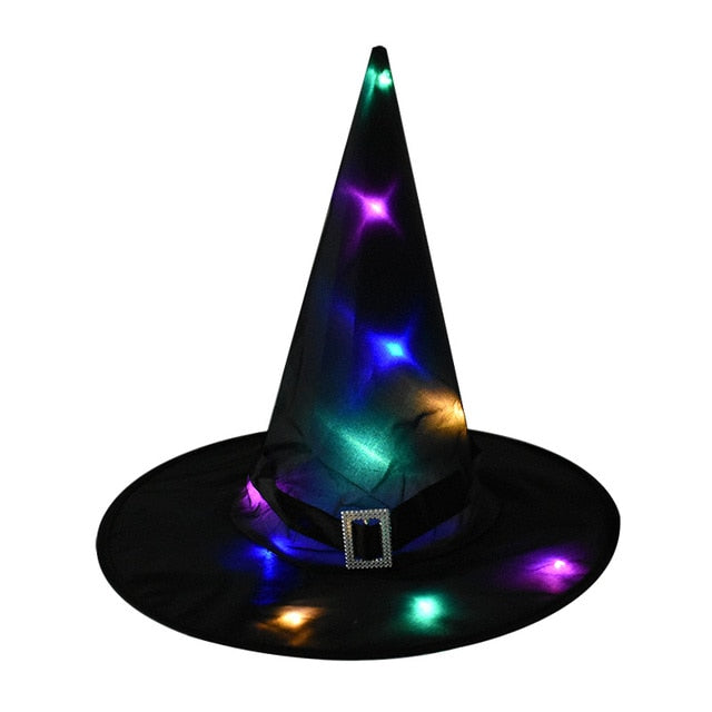 Halloween Witch Hat with LED Light
