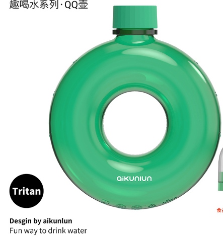 Water Bottle Donut Shaped Cute 1L