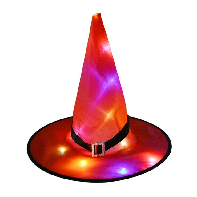 Halloween Witch Hat with LED Light