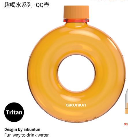 Water Bottle Donut Shaped Cute 1L