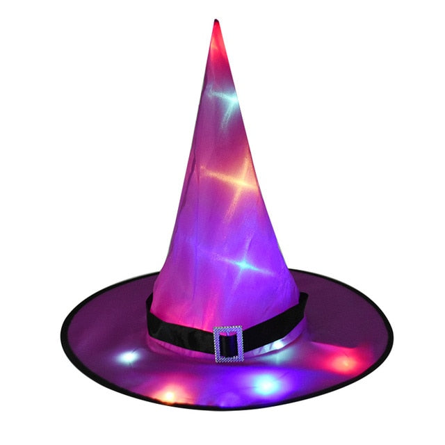 Halloween Witch Hat with LED Light