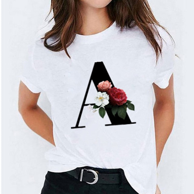 Letter Printed Women's T-shirts