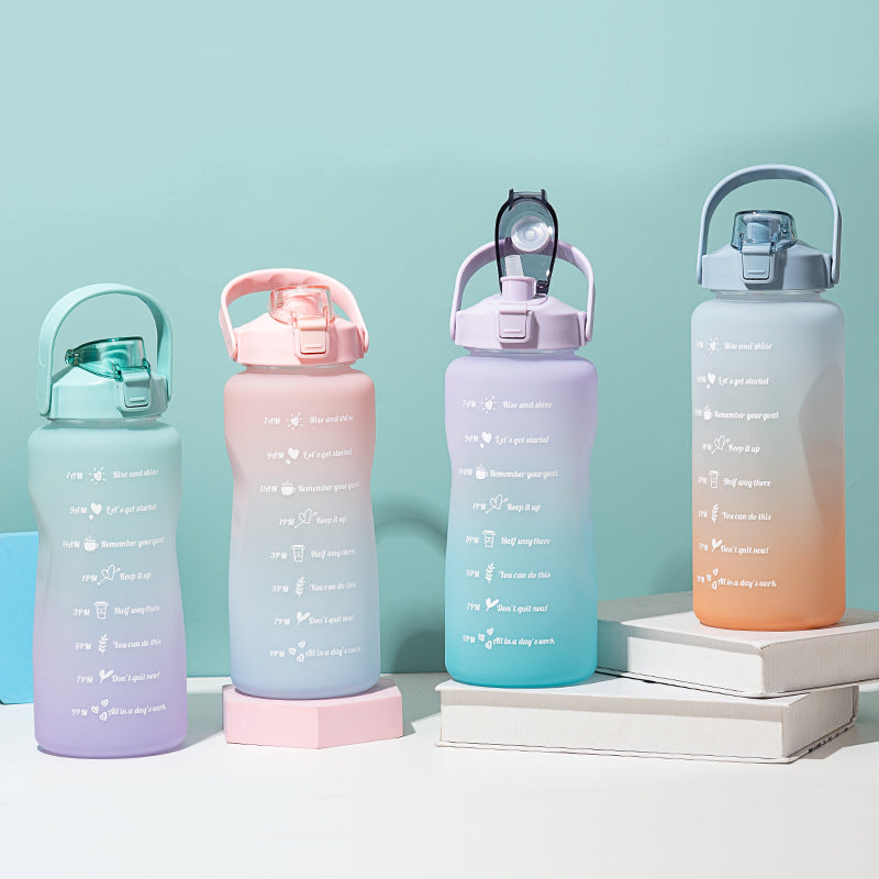 Large Capacity Water Bottle Straw Cup 2L