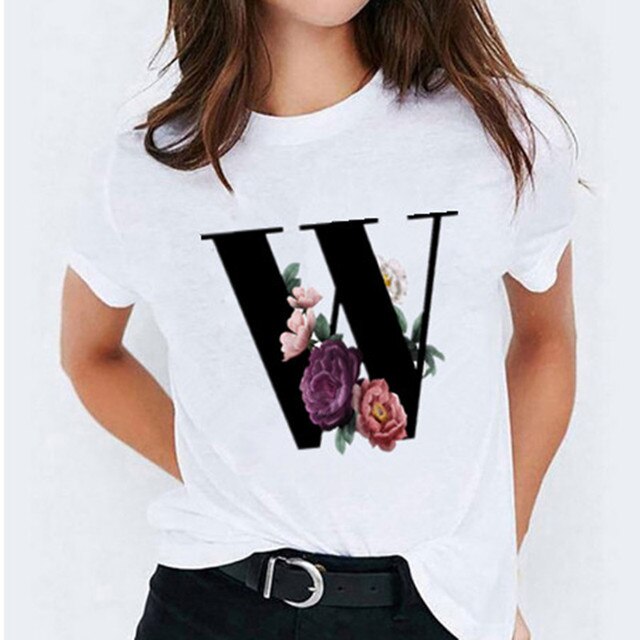 Letter Printed Women's T-shirts