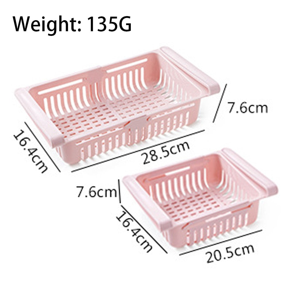 Refrigerator Retractable Storage Box Organizer