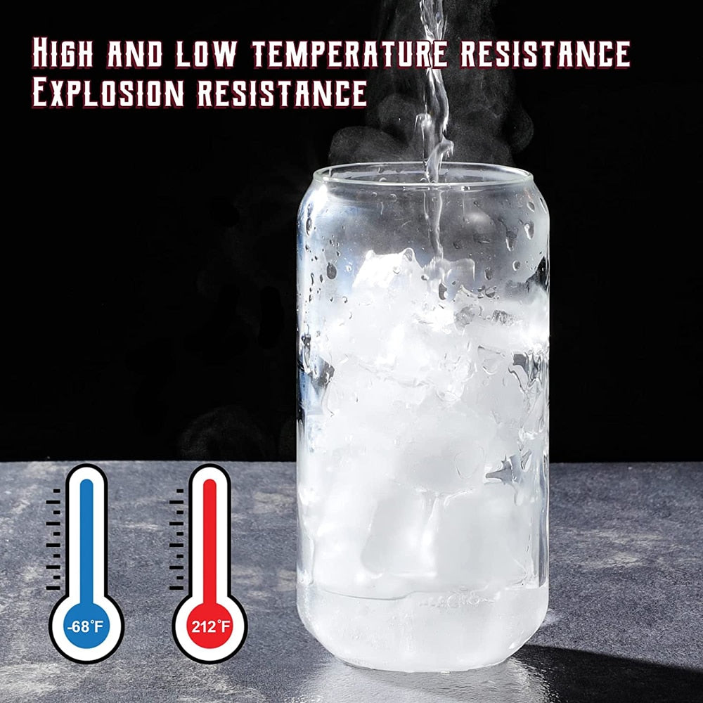 Glass Cup With Lid Straw Included