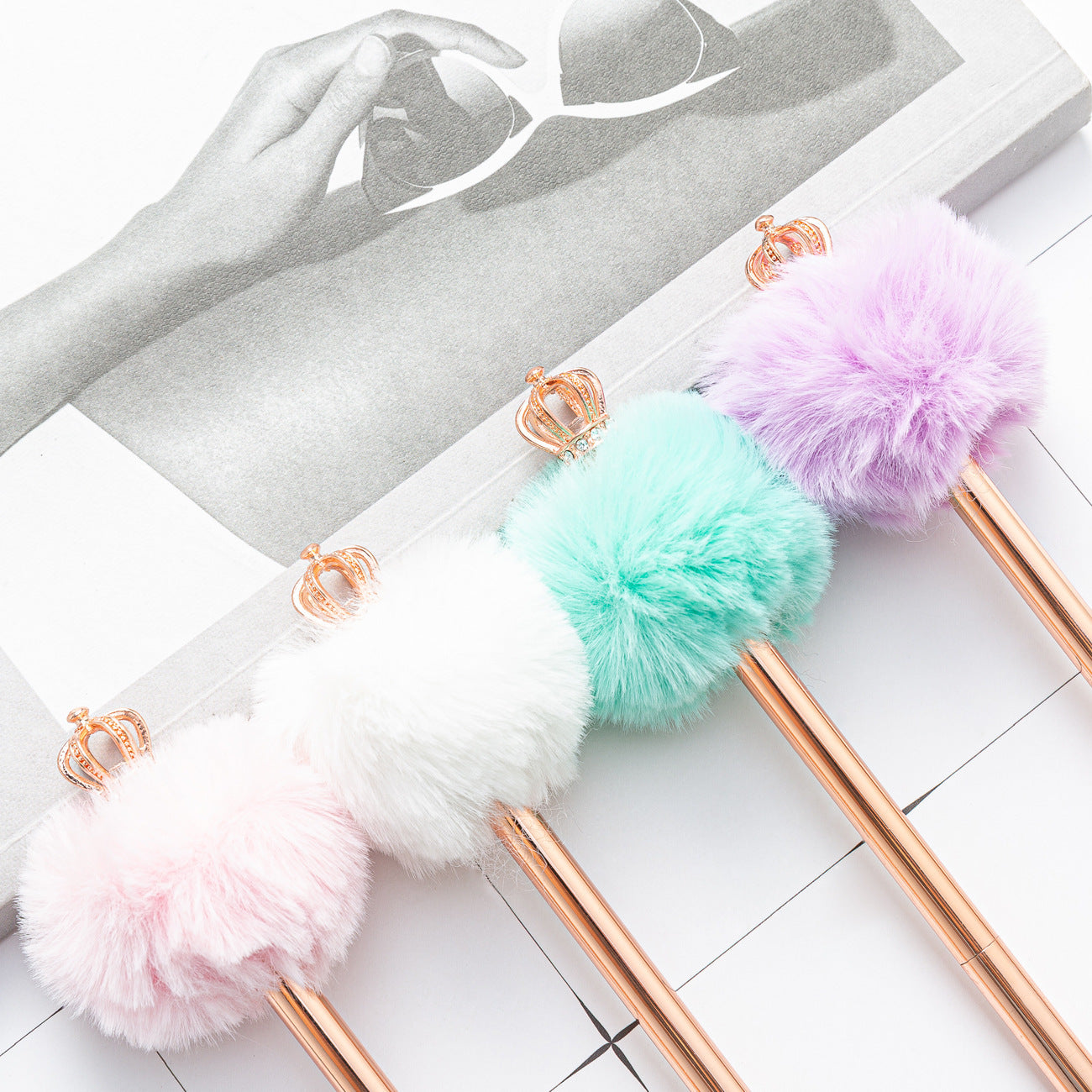 Pen Fluffy Puff Ball