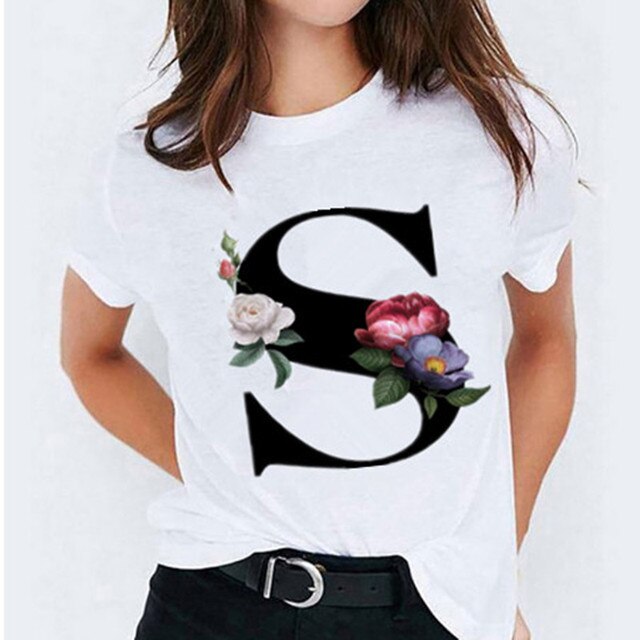 Letter Printed Women's T-shirts