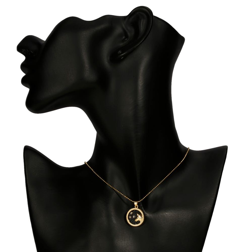 Horoscope Zodiac Sign Gold Pendant Necklace