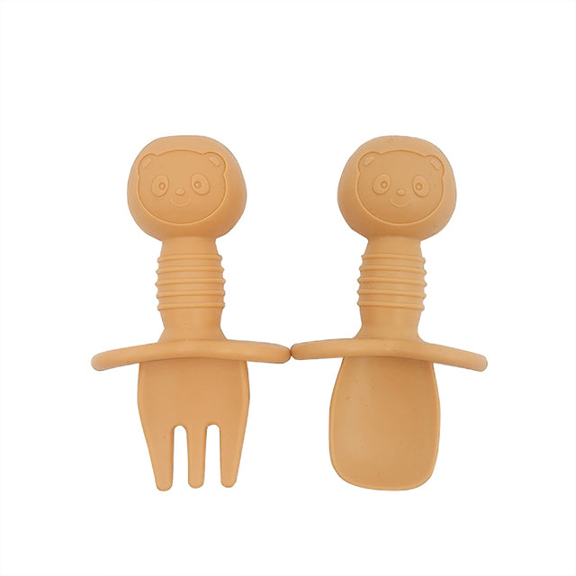 Mini Silicone Fork and Spoon Set