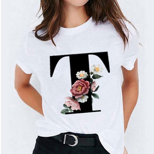 Letter Printed Women's T-shirts