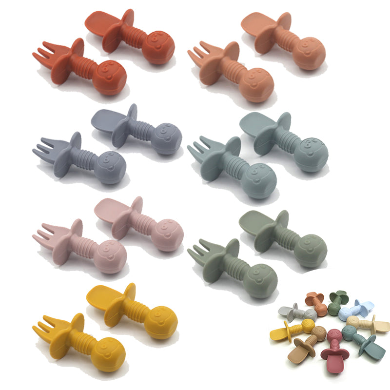 Mini Silicone Fork and Spoon Set