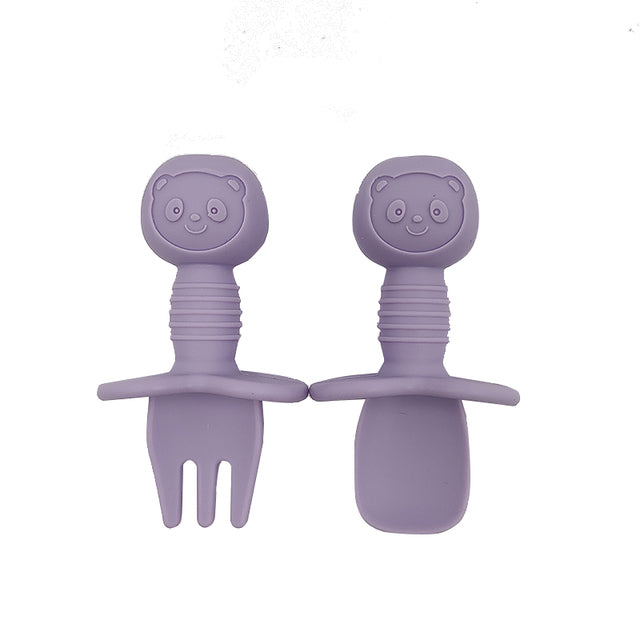 Mini Silicone Fork and Spoon Set