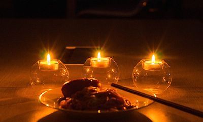 Round Candle Glass Tea Light Holder
