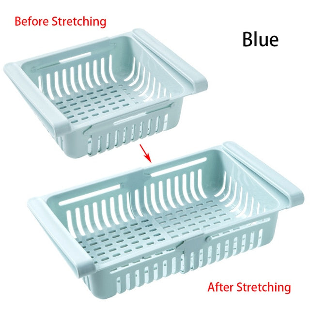 Refrigerator Retractable Storage Box Organizer