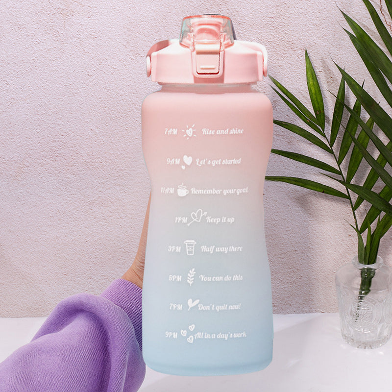 Large Capacity Water Bottle Straw Cup 2L