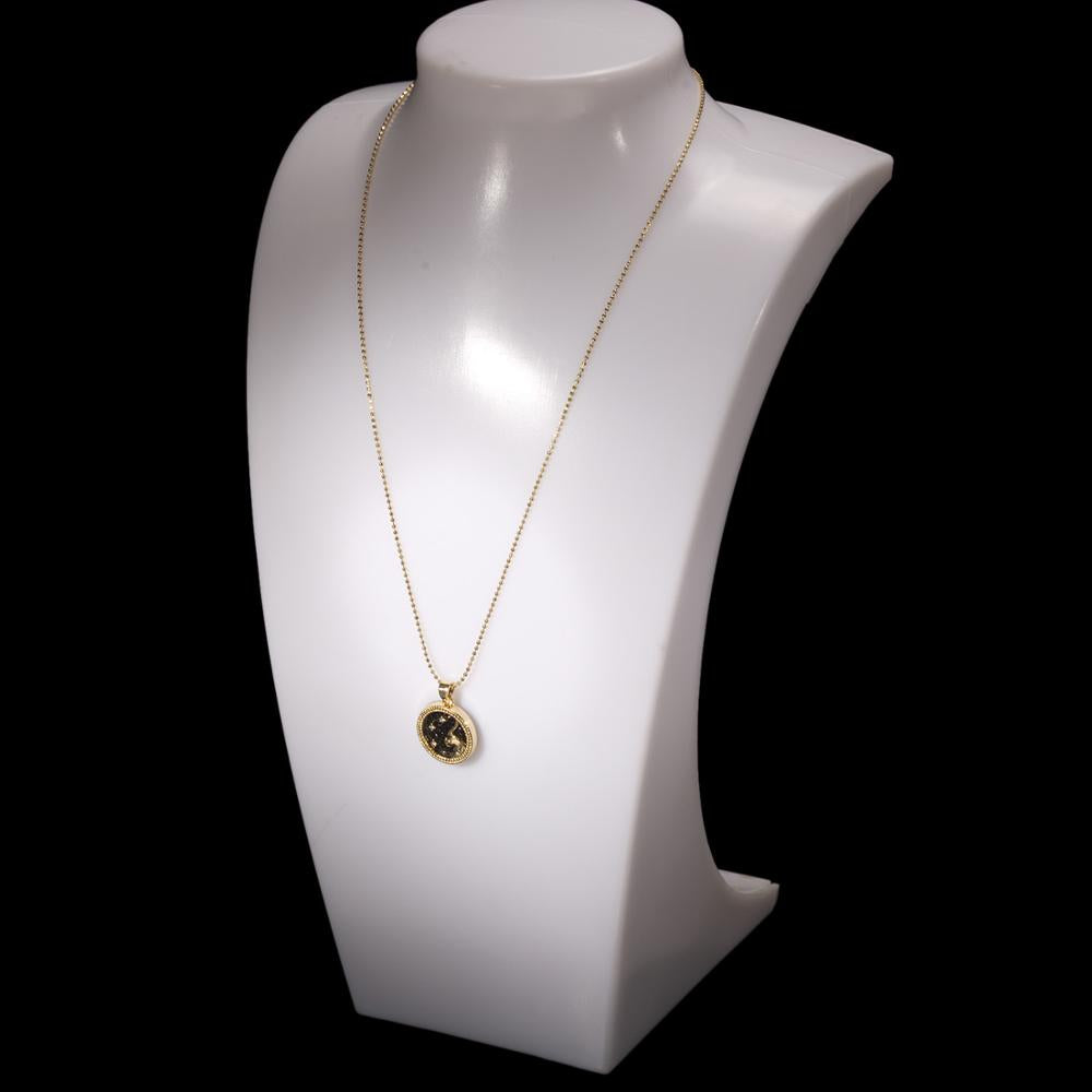 Horoscope Zodiac Sign Gold Pendant Necklace