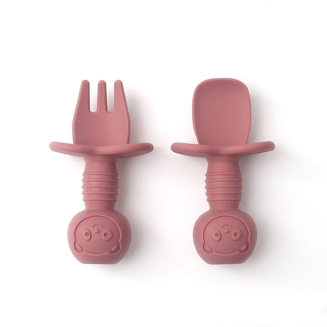 Mini Silicone Fork and Spoon Set