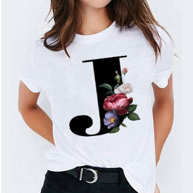 Letter Printed Women's T-shirts