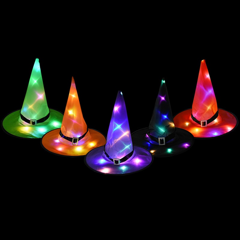 Halloween Witch Hat with LED Light