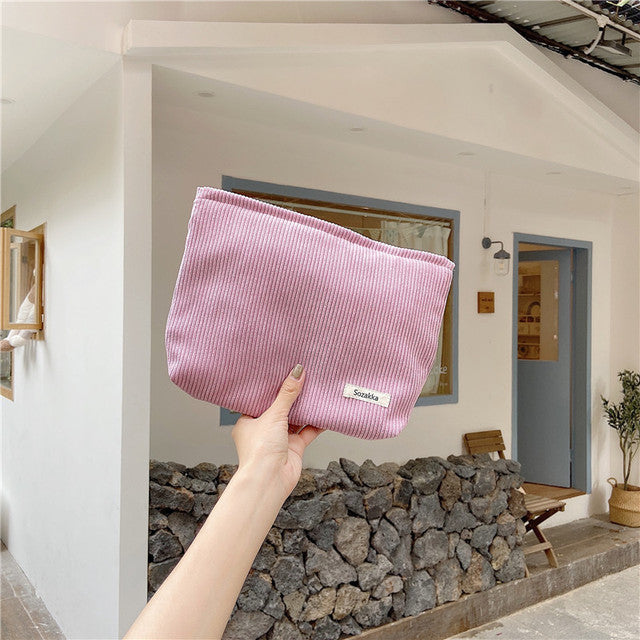 Travel Cosmetic Bag Corduroy
