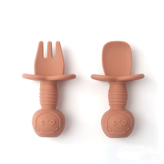Mini Silicone Fork and Spoon Set