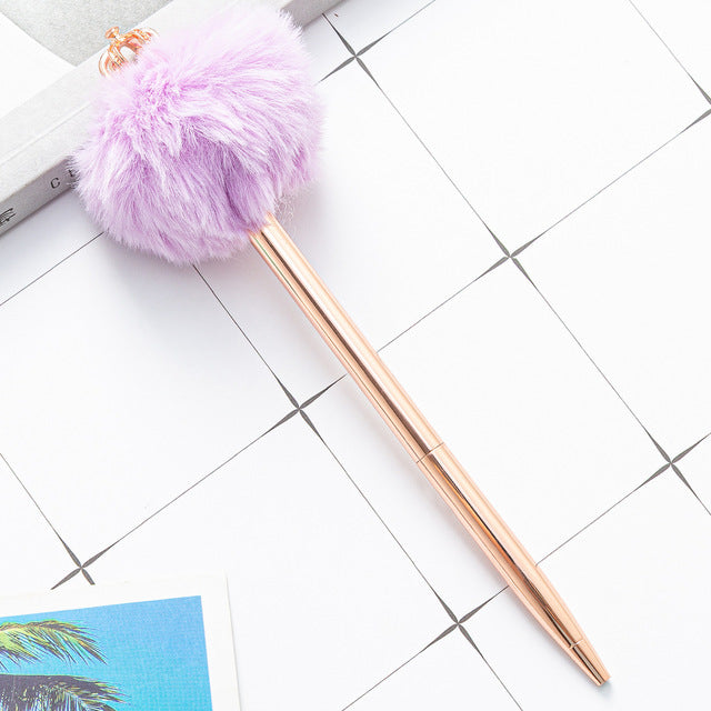 Pen Fluffy Puff Ball