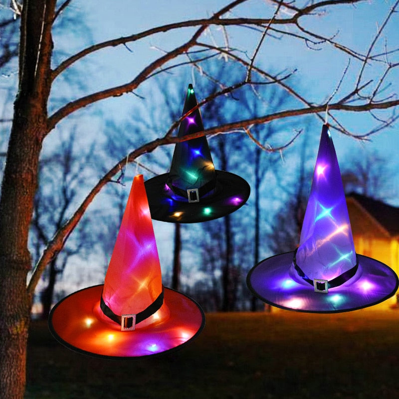 Halloween Witch Hat with LED Light