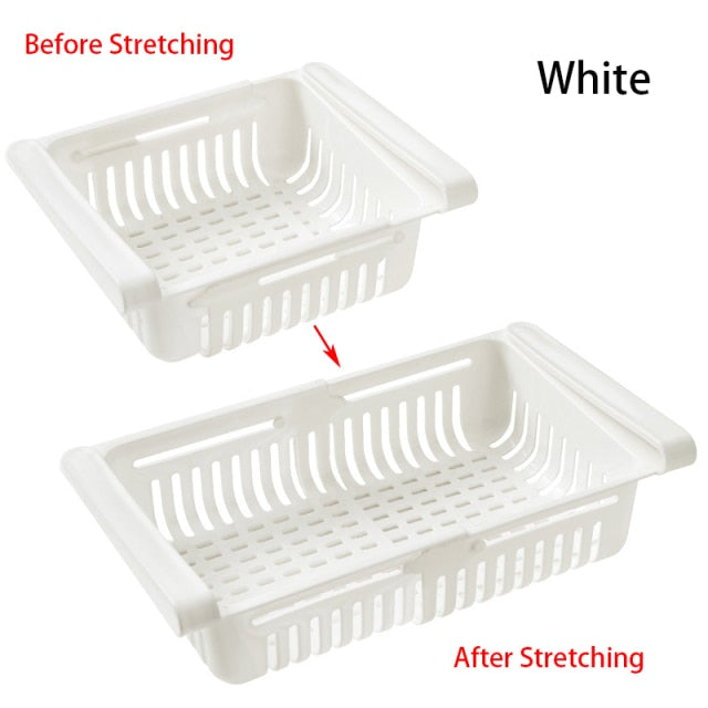 Refrigerator Retractable Storage Box Organizer