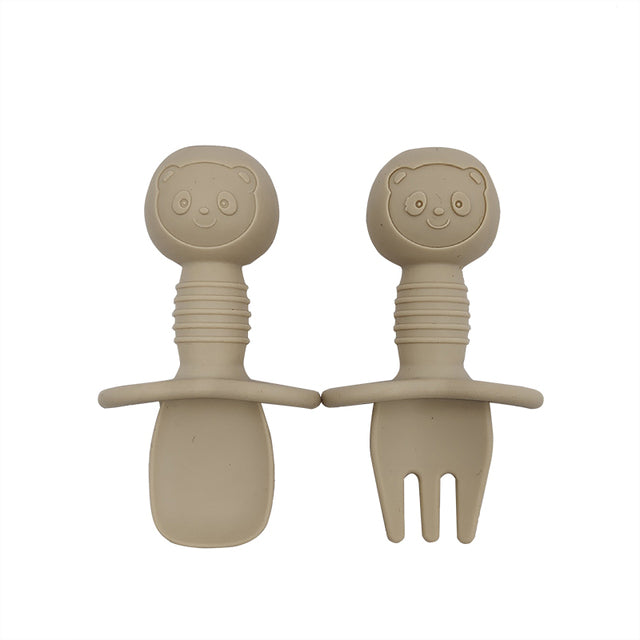 Mini Silicone Fork and Spoon Set