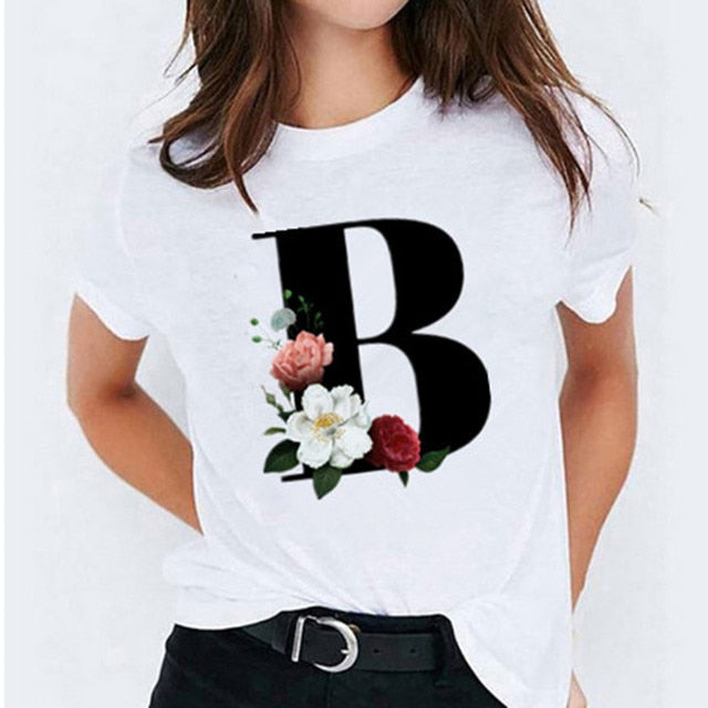 Letter Printed Women's T-shirts