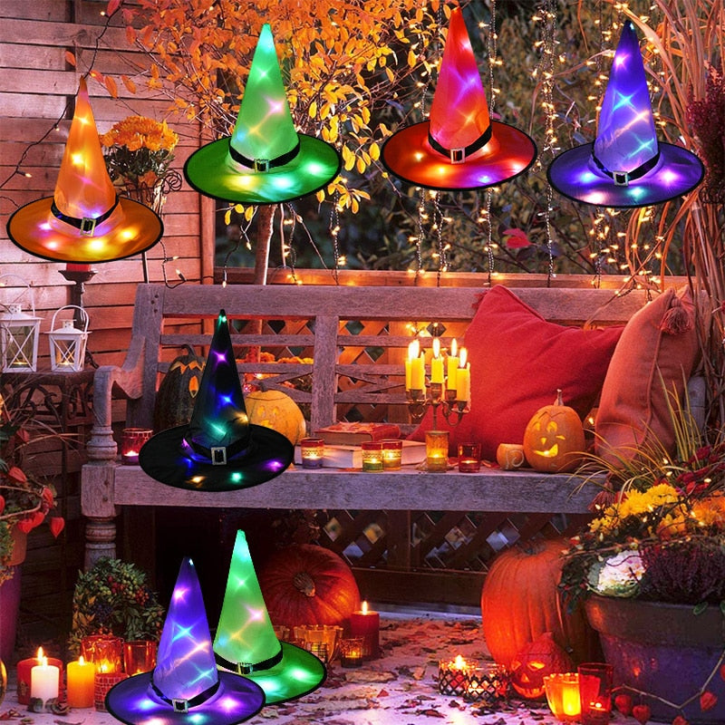 Halloween Witch Hat with LED Light