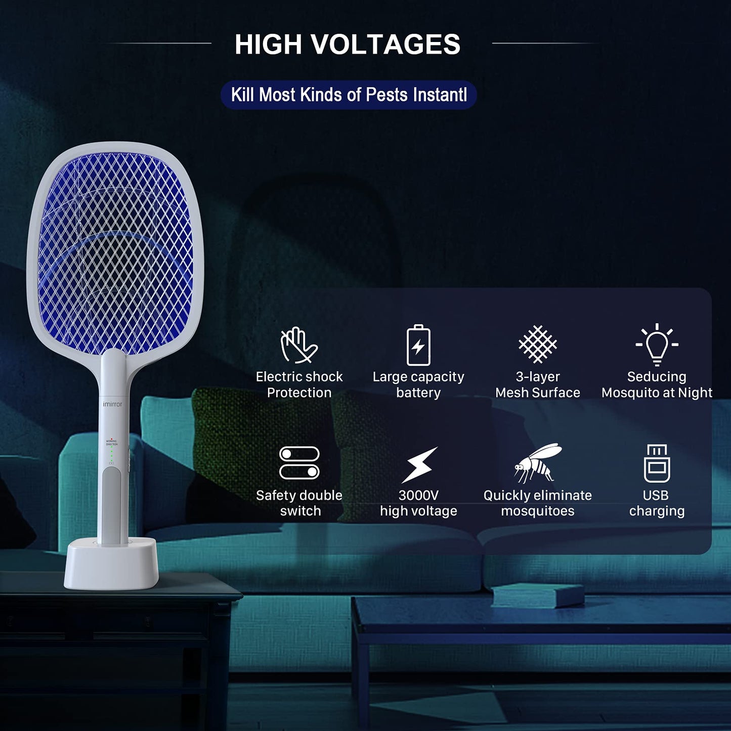 Pest Electric Swatter Rechargeable