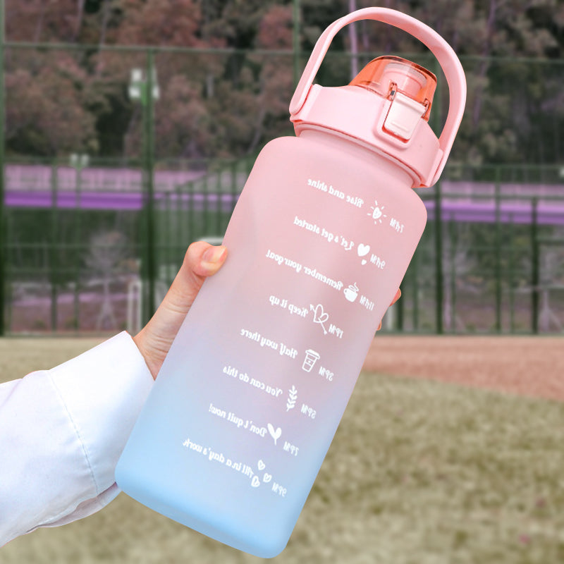 Large Capacity Water Bottle Straw Cup 2L