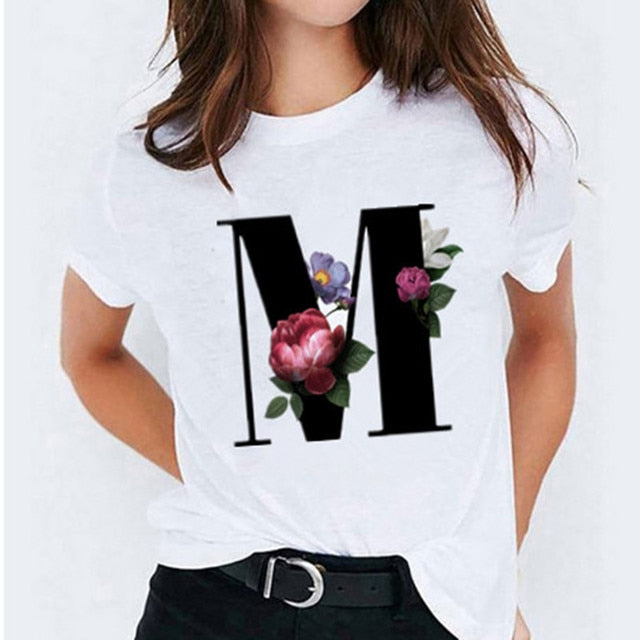 Letter Printed Women's T-shirts