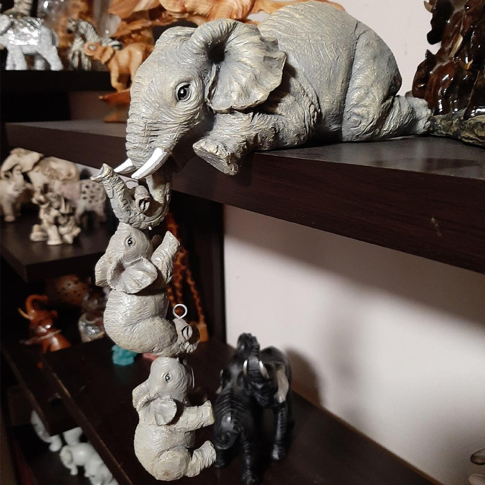 Hanging Elephant Craft Statues 3 Piece