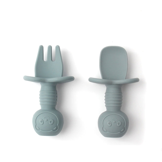Mini Silicone Fork and Spoon Set