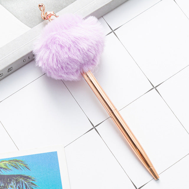 Pen Fluffy Puff Ball