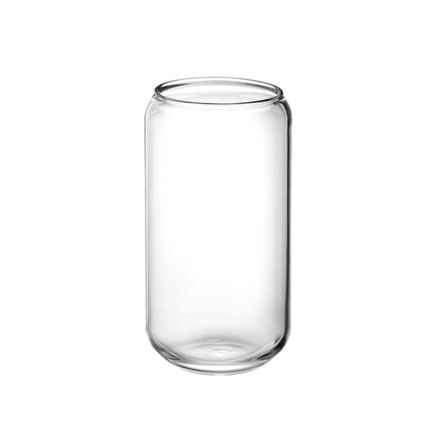 Glass Cup With Lid Straw Included