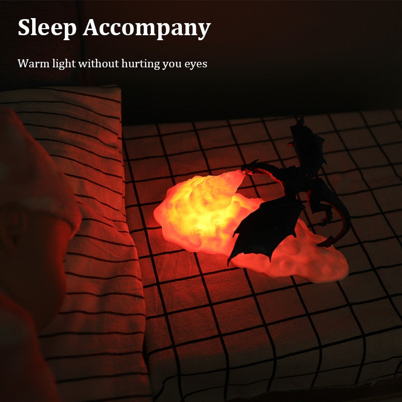LED Printed Dragon 3D Night Lamp
