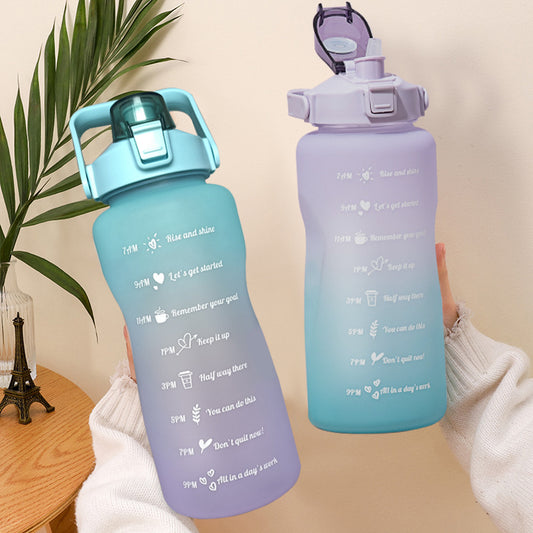 Large Capacity Water Bottle Straw Cup 2L