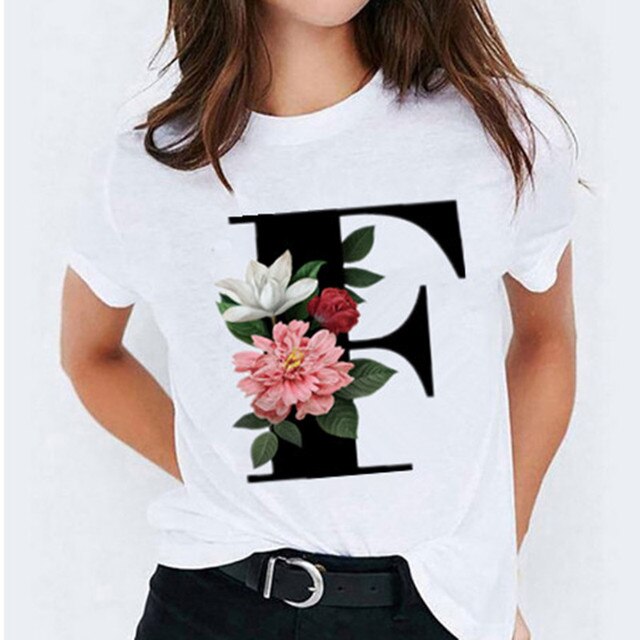 Letter Printed Women's T-shirts
