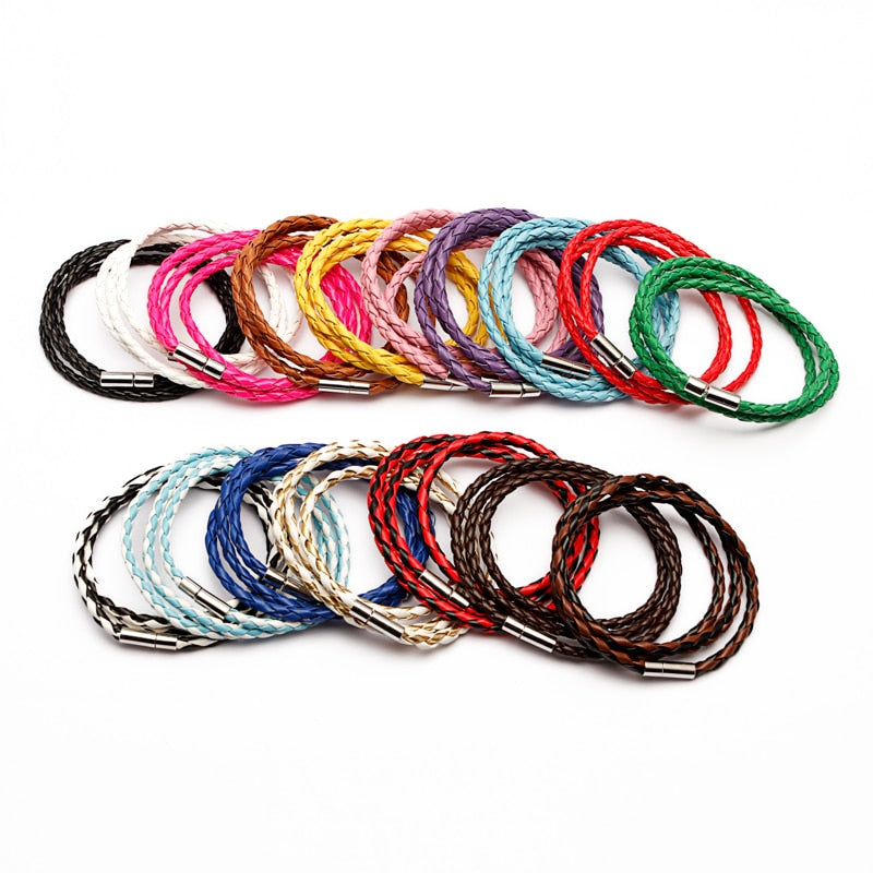 Colorful Fashion Braided Leather Bracelet