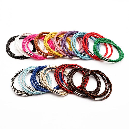 Colorful Fashion Braided Leather Bracelet