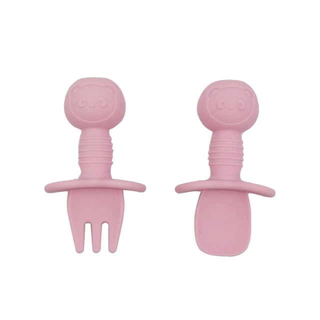Mini Silicone Fork and Spoon Set