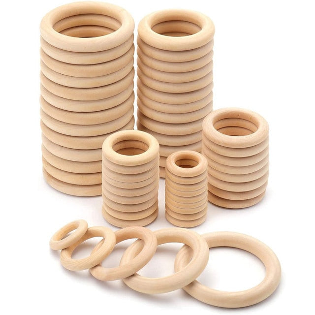 Natural Wood Rings 15-100MM