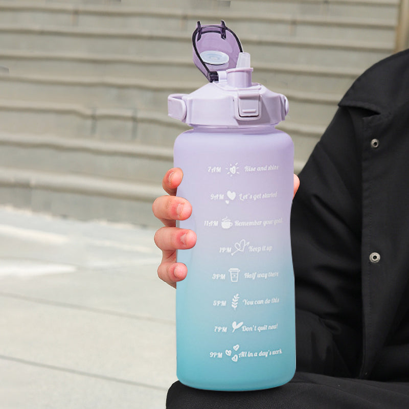 Large Capacity Water Bottle Straw Cup 2L