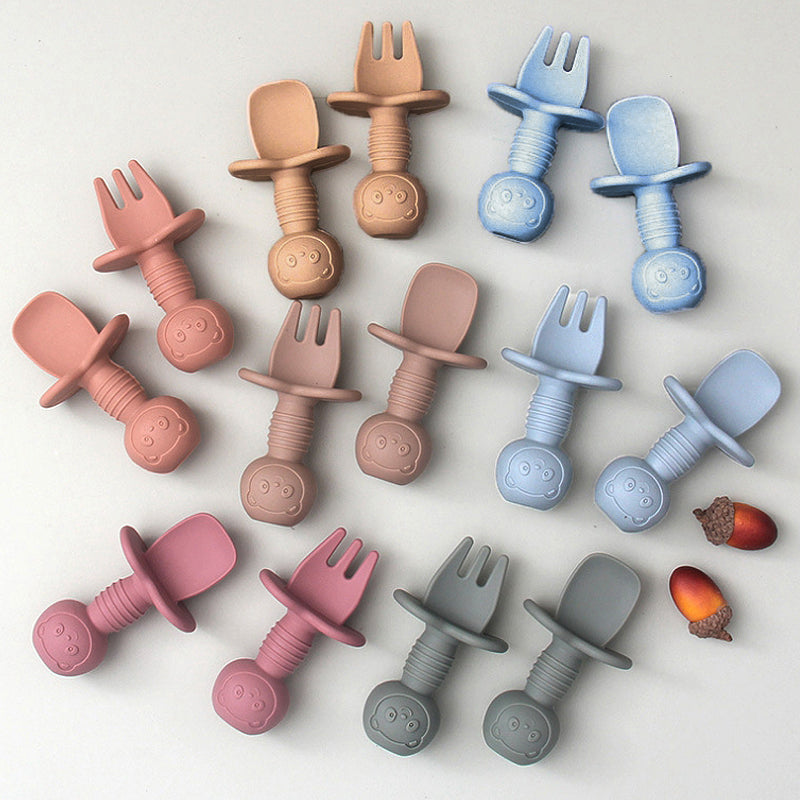 Mini Silicone Fork and Spoon Set